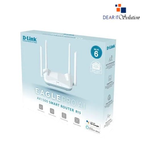 D-Link R15 AX1500 Dual-Band Wi-Fi 6 Smart Router