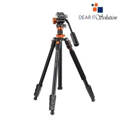 K&F Concept K234A7+FH-03 Professional Video Tripod with Fluid Head