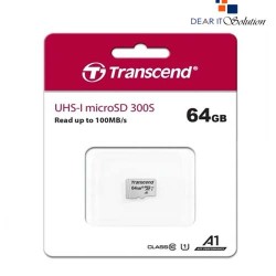 Transcend 64GB MicroSDXC/SDHC 300S Class 10 Memory Card (TS64GUSD300S)