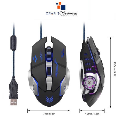 JITE JT-09 Gaming Mouse – 6-Button Wired USB Optical Design
