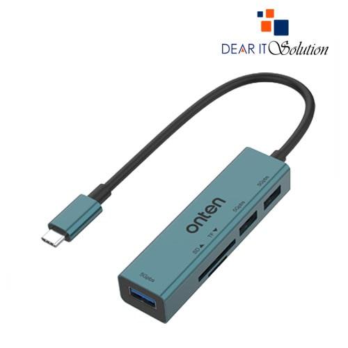 ONTEN OTN-9597 4 in 1 Type-C to USB3.0*3 Hub + SD + TF (0.2m)
